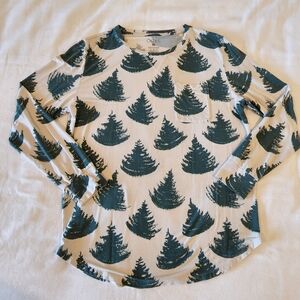 Lates by Kate Large Pajama Top Trees Holiday Christmas Modal Blend